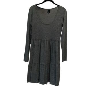 Wild Fable Gray Tiered Babydoll Dress - Size L